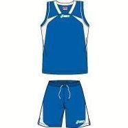 Форма баскетбольная ASICS (майка+шорты) SET SUNS (артикул: T199Z4-4301)(Синий, Белый)